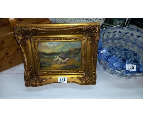 An ormalu gilt framed print