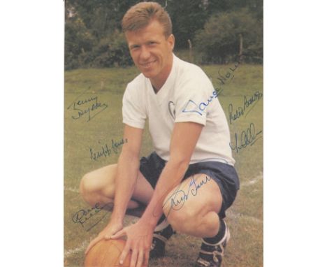 Autographed Tottenham Poster, This Superb Full Page Poster Has Been Removed From A 1960s Topical Times Annual And Depicts A W