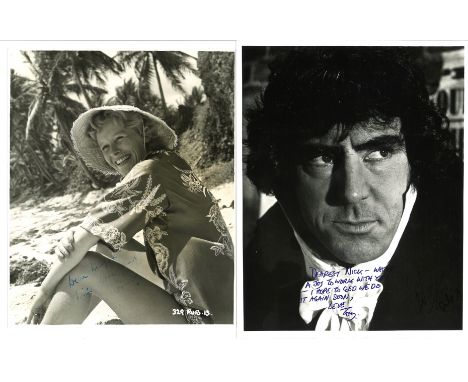 Entertainment collection includes 8 assorted black and white vintage photos signatures include Michael Dennison, Bryan Forbes