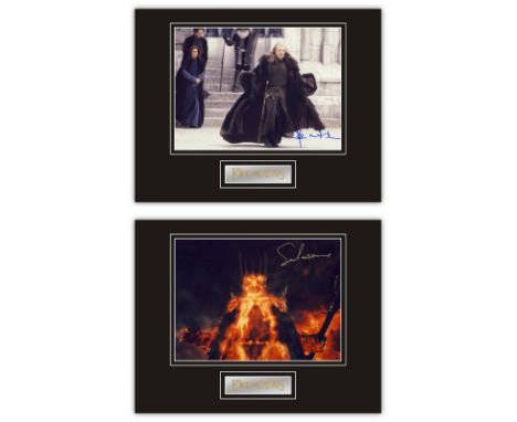 Set of 2 Stunning Displays! Lord Of The Rings hand signed professionally mounted displays. This beautiful set of 2 displays c
