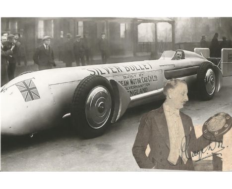 Kaye Don (1891-1981) Irish World Record Breaking Car And Speedboat Racer Vintage Cut Picture With Silver Bullet Photo. Good c