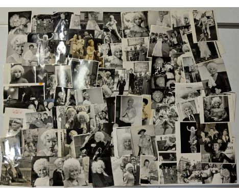 Approx 130 variously sized (most c 8x10") black and white press photographs depicting Barbara Windsor, many vintage prints wi