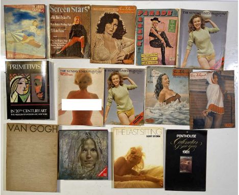 Good selection of vintage books and magazines some c 1950s/60 to inc Paris Holly, Parade, Screen Stars, Sunday Times magazine