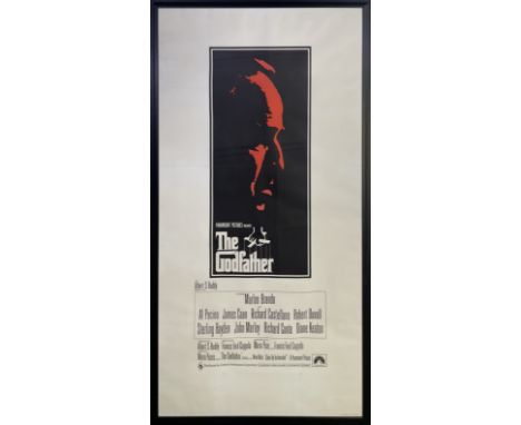 A framed original UK three-sheet film poster advertising The Godfather (1972). In VF condition, with minor fold lines. Printe