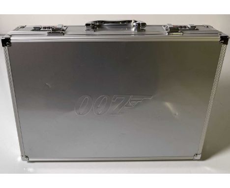 A Corgi-issued attache case with eight chrome-plated models. To inc Aston Martin DB5 (Thunderball), Aston Martin DB5 (Casino 