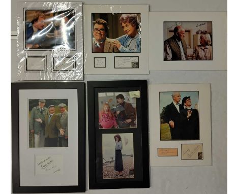 Autographs to inc: mounted displays to inc signatures of: Norman Wisdom and Jerry Desmonde, Richard Wilson and Annette Crosbi