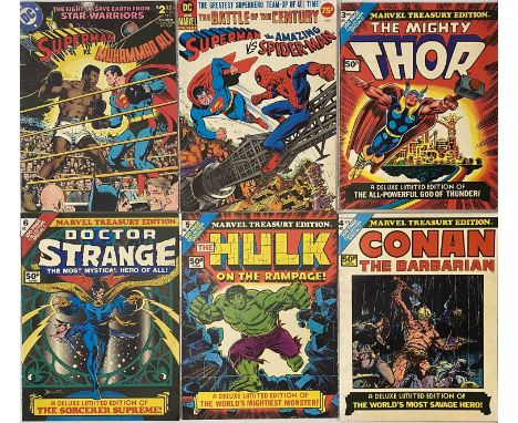 Eleven Marvel treasury comics to include issues 3-4-5-6-10-11-12-15-16-17-19. Also included is a Superman vs the Amazing Spid