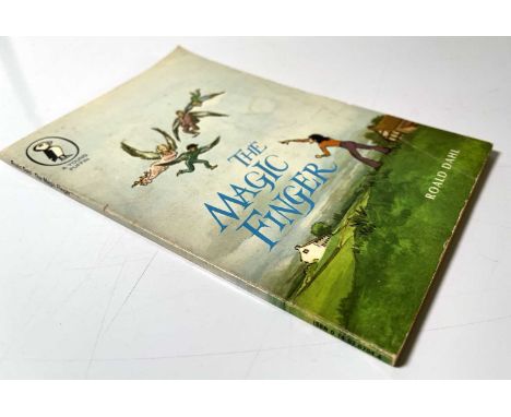 Roald Dahl, The Magic Finger, Puffin, 1977 paperback, signed to first page with an inscription 'To Adam' by Roal Dahl. Signat