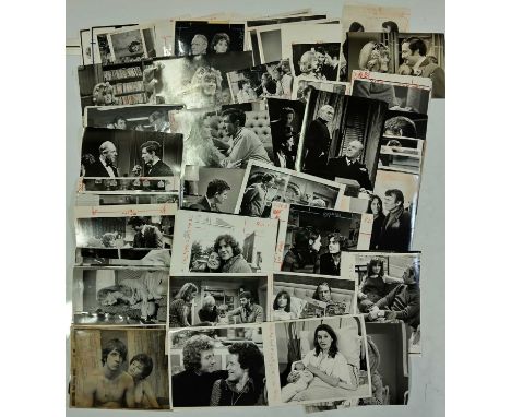 Approx 100 variously sized (most c 8x10") black and white press photographs depicting the TV show Love Story, many vintage pr