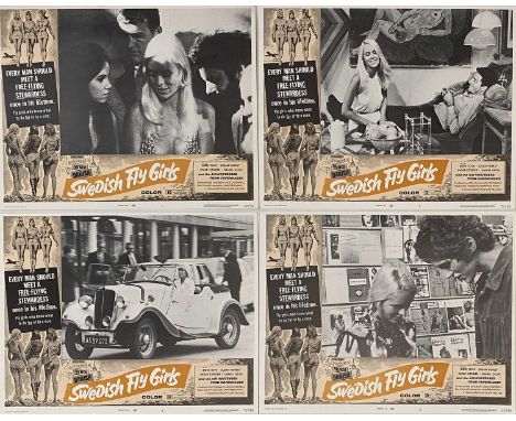 Good collection of lobby cards to inc: 'Girl On a Motorcycle' (8, 8x10"), 'Old Dracula' (8, 8x10"), 'Swedish Fly Girls' (8 gl