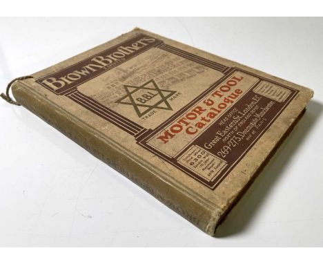 An original 1913 'Brown Brothers Limited' catalogue for 'Motor &amp; Tool' parts. Wear to boards, bindings intact, pages yell