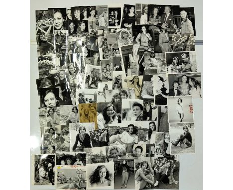 Approx 85 variously sized (most c 8x10") black and white press photographs depicting Jenny Agutter, many vintage prints with 