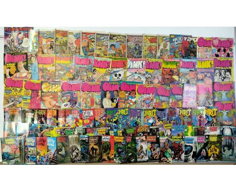 A collection of approx 141 mixed comics to include titles such as Batman, Superman, The Spirit, Swamp Thing, Camelot 3000, Ro