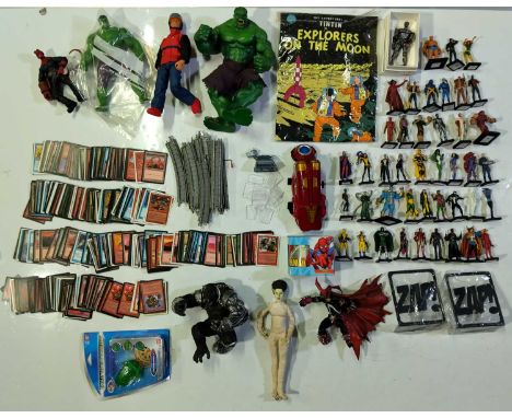 Good selection of toys and collectables to inc: approx 38 c 2006 Eaglesmoss figurines, a quantity of Magic: The Gathering car