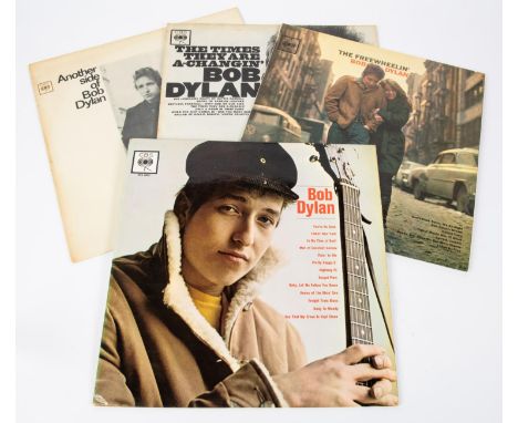 5x Bob Dylan LP record albums and original programmes. A Programme from the famed 1966 tour, together with a contemporary boo