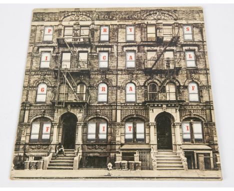 3x Led Zeppelin LP record albums. Physical Graffiti double album 1975, on Swan Song SSK 89400, Made in the UK at 9 o'clock an