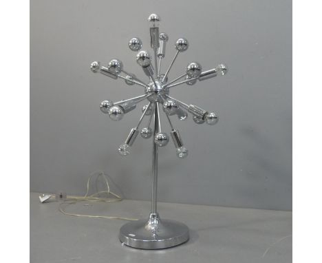 A mid-century style Sputnik Space Age table light. Approximate diameter 50cm, height 80cm. A/F Thread where the column joins 