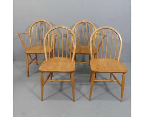 ERCOL A set of four Windsor dining chairs. (2+2)