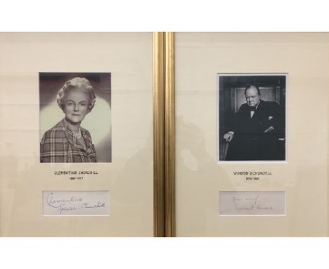 SIR WINSTON LEONARD SPENCER-CHURCHILL (1874-1965) British and CLEMENTINE OGILVY SPENCER-CHURCHILL (1885-1977) British (AR)A p
