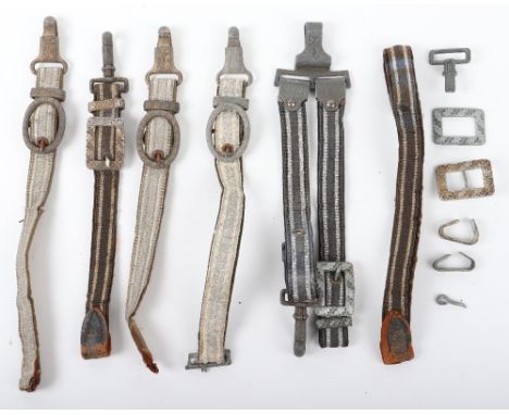 WW2 German Dagger Hangers Parts, assorted parts for both WW2 German Army and Luftwaffe daggers straps, various conditions. Id
