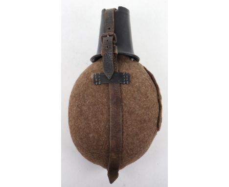 WW2 German Army / Waffen-SS Water Bottle, fine example of the felt covered German army / waffen-SS issue aluminium water bott