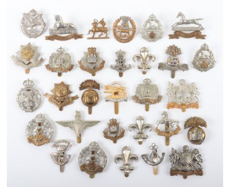 30x British Regimental Cap Badges, all being other ranks examples, various regiments and periods, including all brass Royal I
