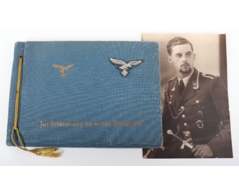 Third Reich Luftwaffe Photograph Album &amp; Insignia, fine personal snapshot photograph album compiled by a Luftwaffe NCO. T