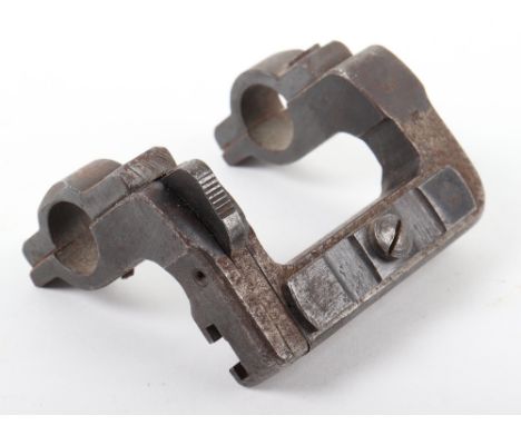 German Army / Waffen-SS Telescopic Sight Mounting Block for the ZF41 Telescopic Sight, blued steel, stamped with Waffen Amt a