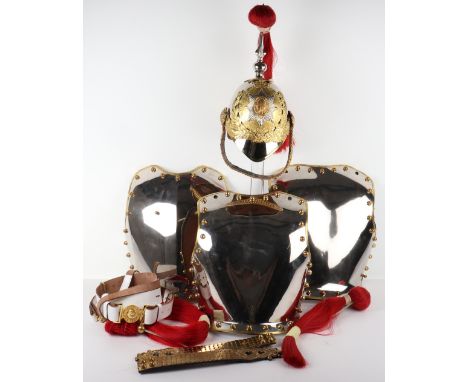 Elizabeth II Royal Horse Guards (Blues &amp; Royals) Household Cavalry Helmet &amp; Cuirass Set, being a modern example of th