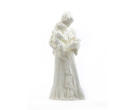 ROYAL WORCESTER FIGURINE, ONCE UPON A TIME, SCULPTED BY GLENIS DEVEREUZ, COMPTON & WOODHOUSE LTD 1990 - - HEIGHT 8.5 INCHES 