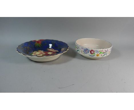 A Royal Doulton Floral Pattern Bowl and Poole Fruit Bowl 