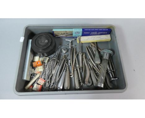 A Box Containing Large Quantity of Various Dentist's Tools etc 
