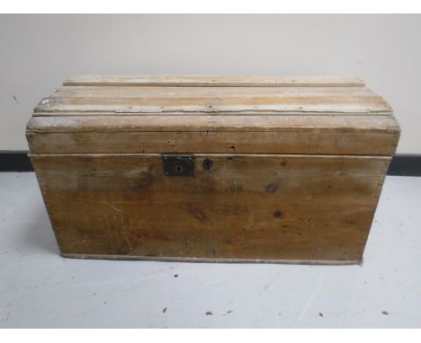 An antique pine trunk 