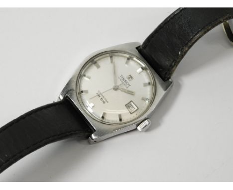 TISSOT. A gentleman's 1970's Tissot Visodate Seastar PR 516 wristwatch. Chromium case, baton numerals & sweep seconds hand.  