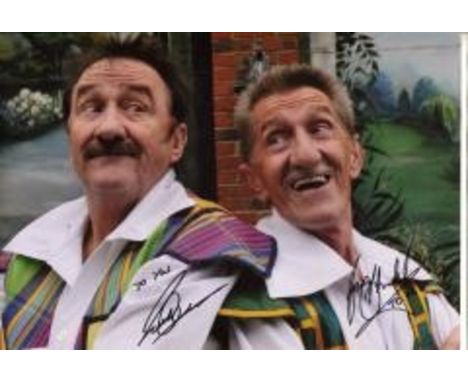 The Chuckle Brothers 8x12 Inch Photo Signed By Paul And Barry Chuckle Who Have Added Their Catchphrase To You to Me. Good con