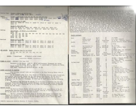 Air Show collection. Black slip folder housing print outs from various air shows. Lists details of the aircrafts on display a