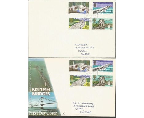 1968 GB Bridges First Day Cover Collection. Thirteen 29th April 1968 British Bridges first day covers a few different variati