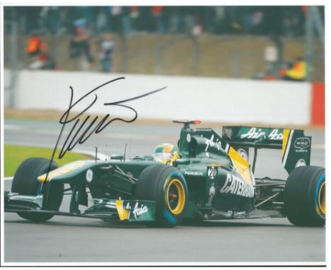 Karun Chandhok motor racing driver signed 10x8 colour photo. Indian racing driver who last competed in Formula E for Mahindra