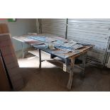 (2) Metal Top Work Tables