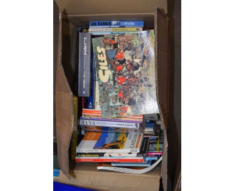 Box of books, Giles annual, Samuel Pepys diary etc