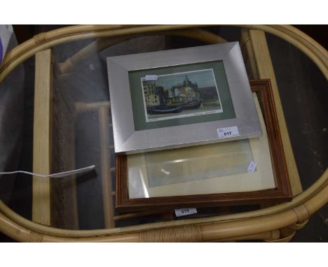 Nicholas Barnham, coloured print of Cromer and one other