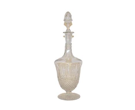 St Louis decanter, Tommy Pattern, acid etched mark, 38cm .  In good condition throughout, 20th century 