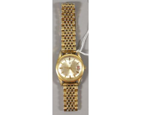 An Olma gents manual bracelet watch to include centre seconds and date window.