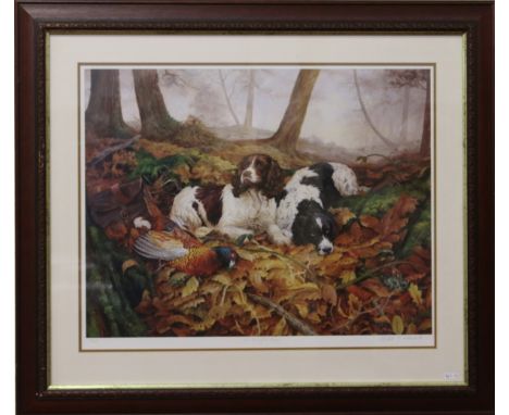 Elizabeth M Halstead large limited edition framed print 'last bird of the season' 18/350.