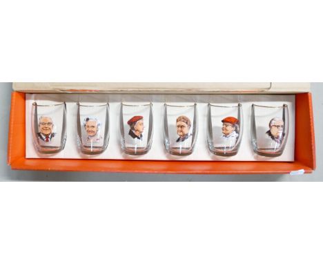 Boxed Vintage Coronation Street Set of Six Glasses