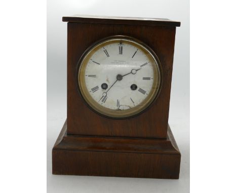 Edwardian Mahogany Chas Frodsham Mantle Clock, height 23cm 