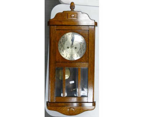 Oak Case Wall Clock 