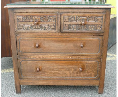 Victorian style foliate carved chest of 3 drawers 