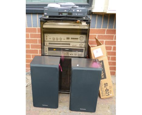 Technics hi-fi system, including SU-Z25 integrated amplifier, ST-Z25L stereo tuner, M216 tape deck, SL-B21 turntable (with ho