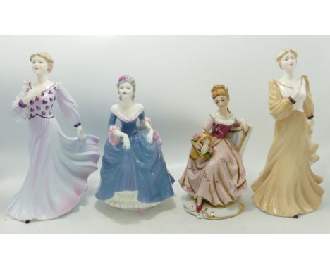 Coalport Ladies of Fashion Figures Regina, Enchantress, Antonia together with similar item(4) 